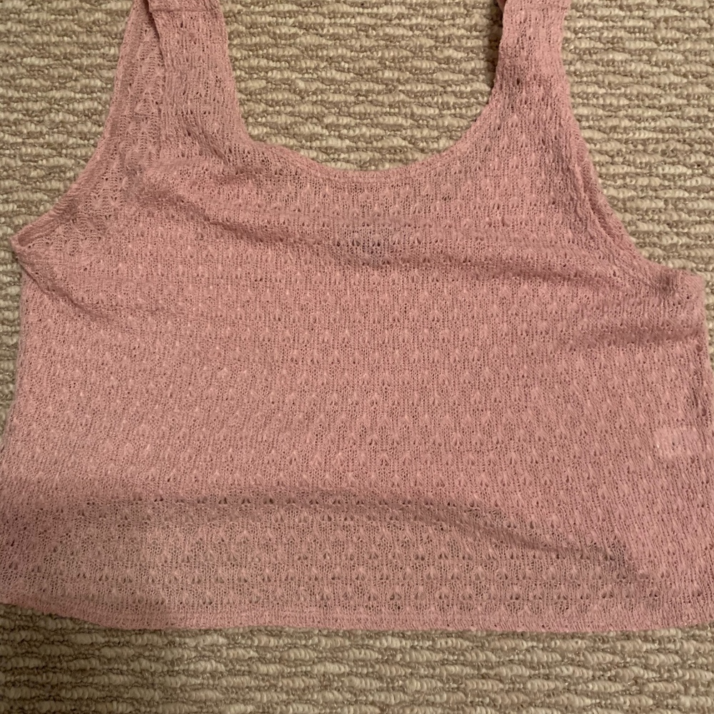 Knit Pink Crop Top